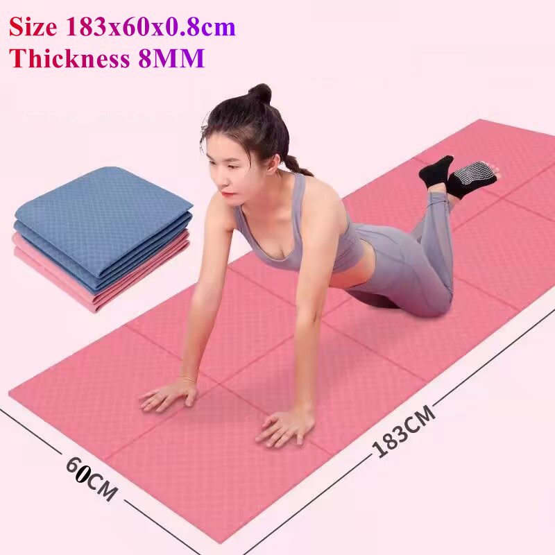 Pilates Yoga Matte - Plier Portable 183x60CM Yoga mat 8MM