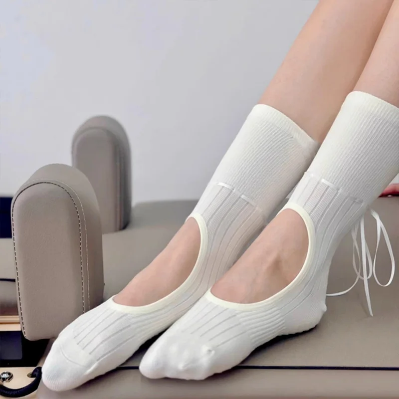 Youtube Yoga Pilates - Mode femmes Yoga chaussettes rubans exposés