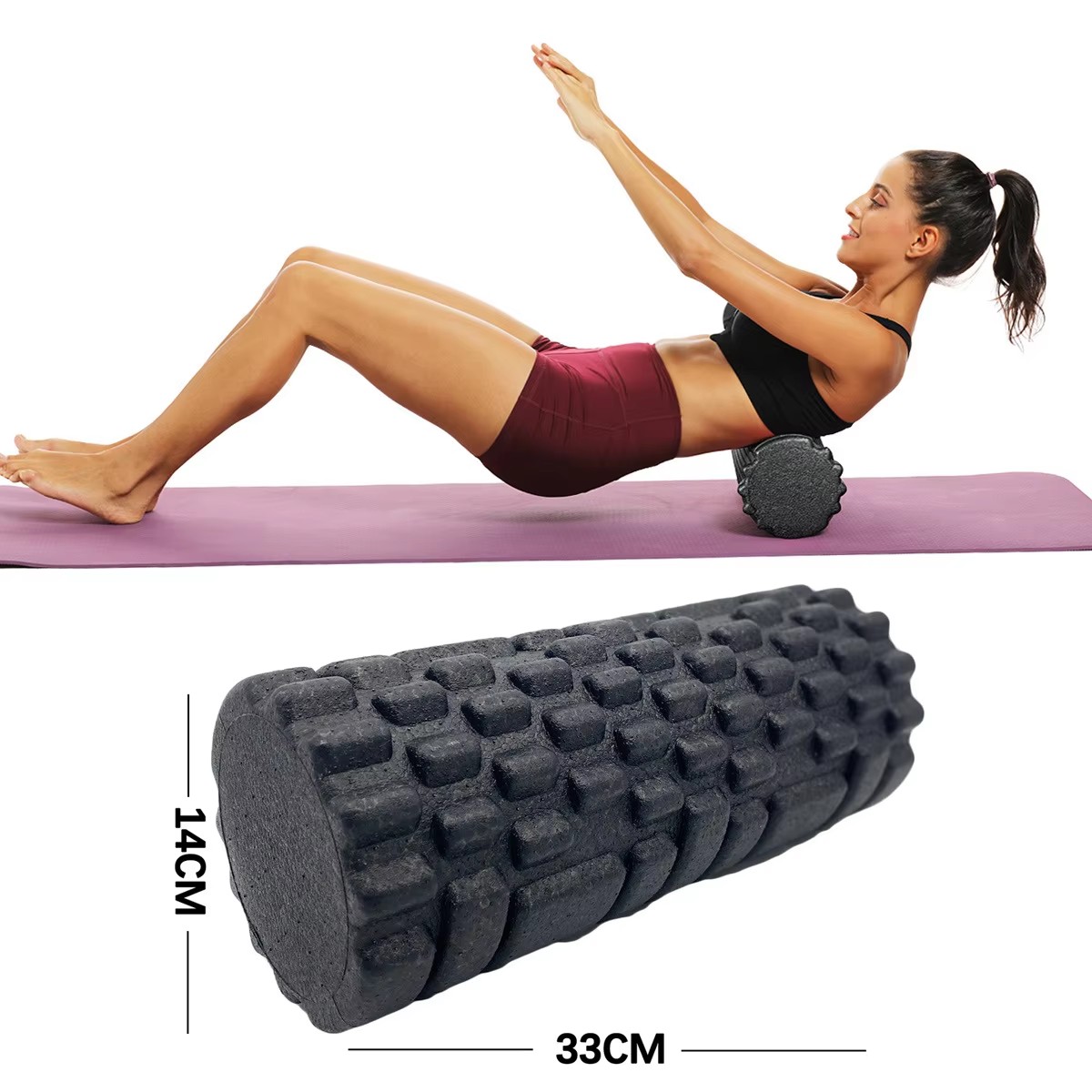 Pilates Yoga Exercises - 30/33cm Fitness rouleau de mousse Yoga