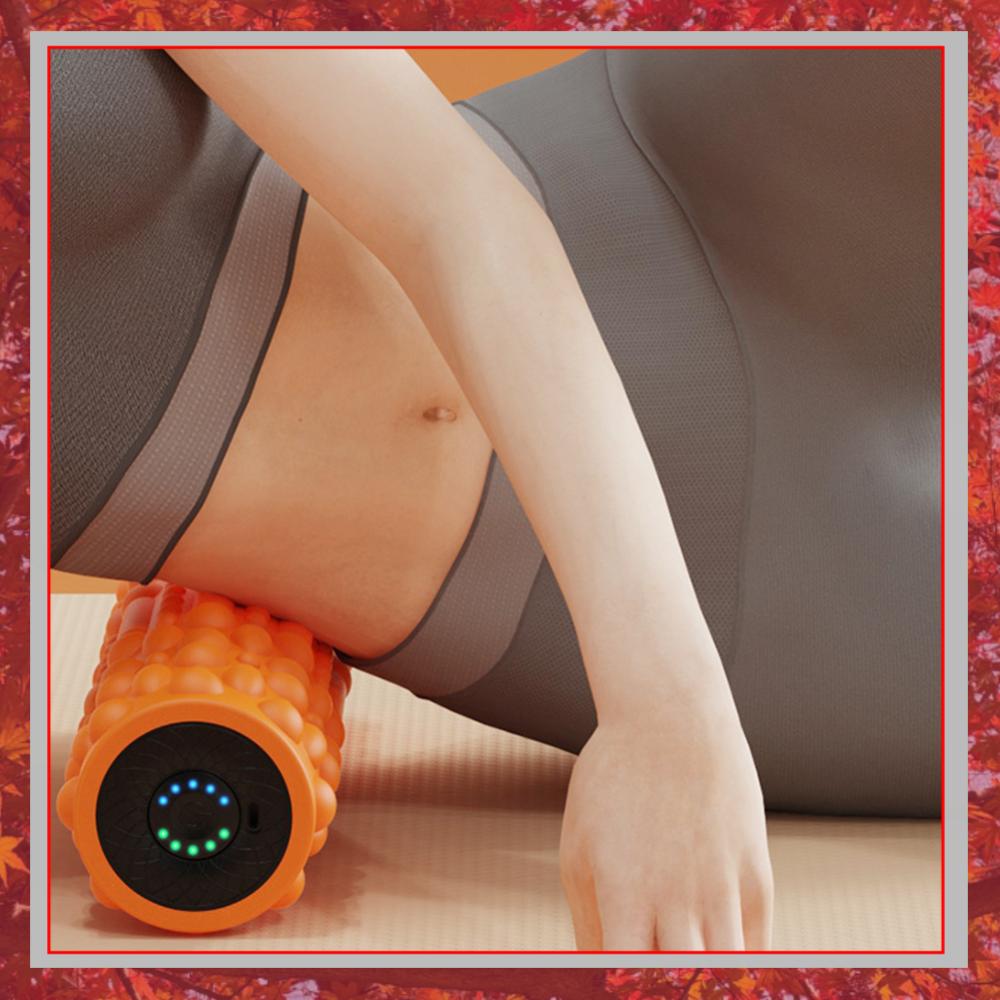 Pilates Yoga Exercises - Rouleau de massage vibrant électrique en