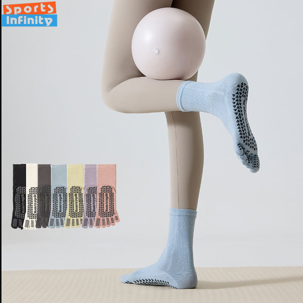 Youtube Yoga Pilates - Chaussettes de Yoga à cinq doigts