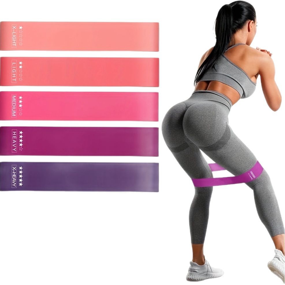 Pilates Yoga Kit - Ensemble de 5 bandes de résistance