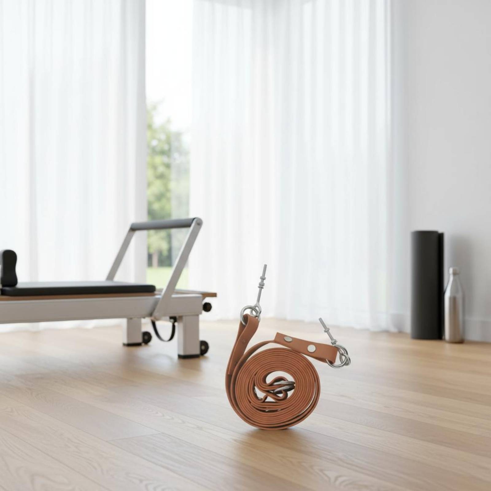 Pilates & Yoga With Katja Youtube - Sangle double boucle Reformer confortable pour
