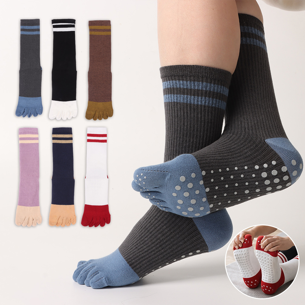 Youtube Yoga Pilates - Chaussettes de Yoga à cinq doigts