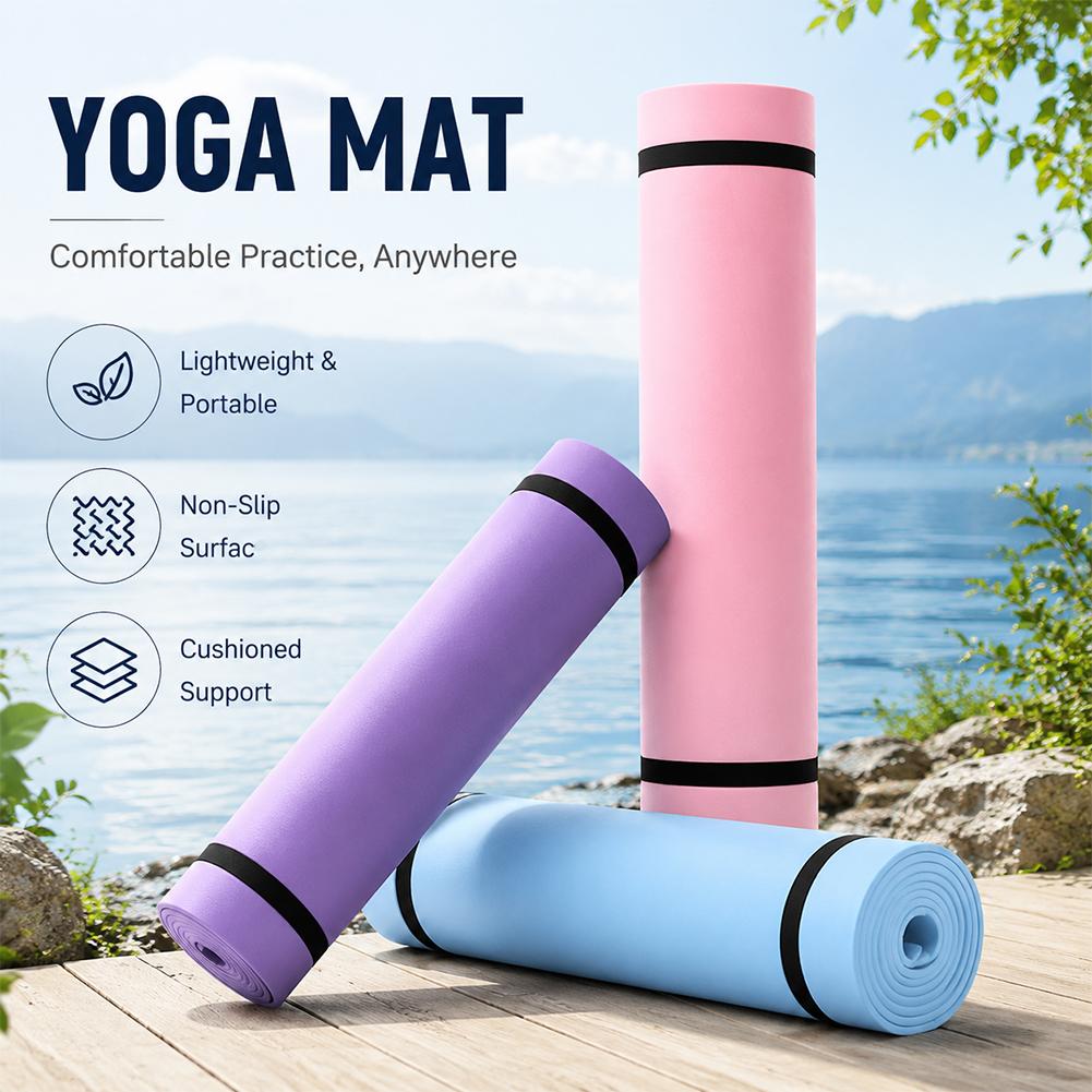 Pilates Yoga Matte - Tapis de Yoga épais antidérapant, 1/2