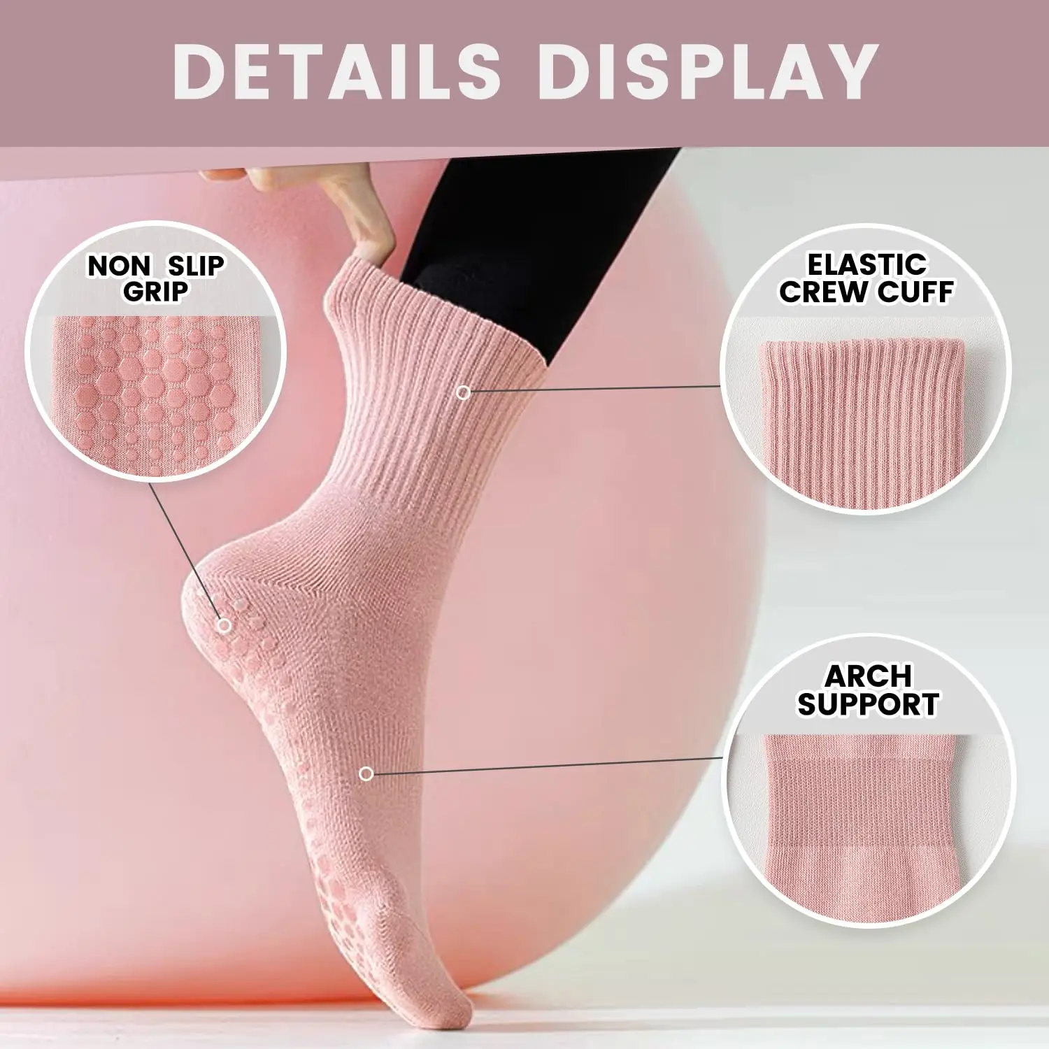 4 paires de chaussettes de yog - Yoga Pilates Yoga avis et prix