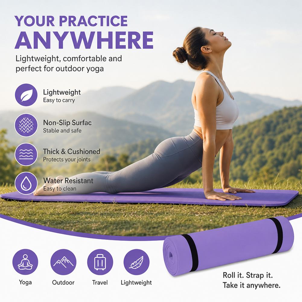 Tapis de Yoga épais antidérapa - Pilates Yoga Matte avis et prix